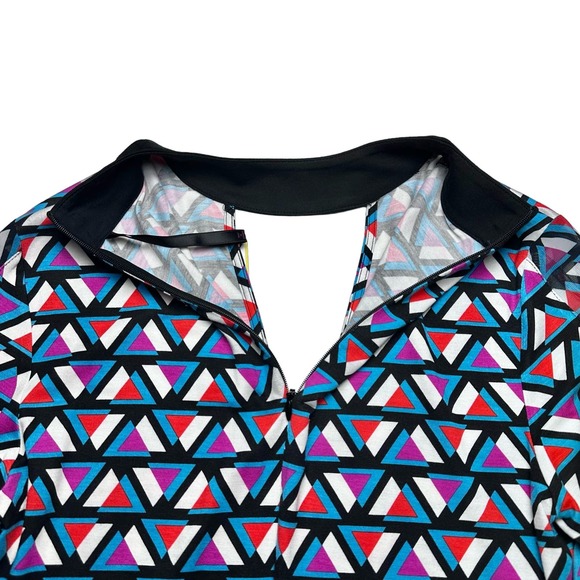 Karen Millen | Women | Geometric Stretch Long Sleeve Choker Blouse | Size 6 US - Picture 10 of 16